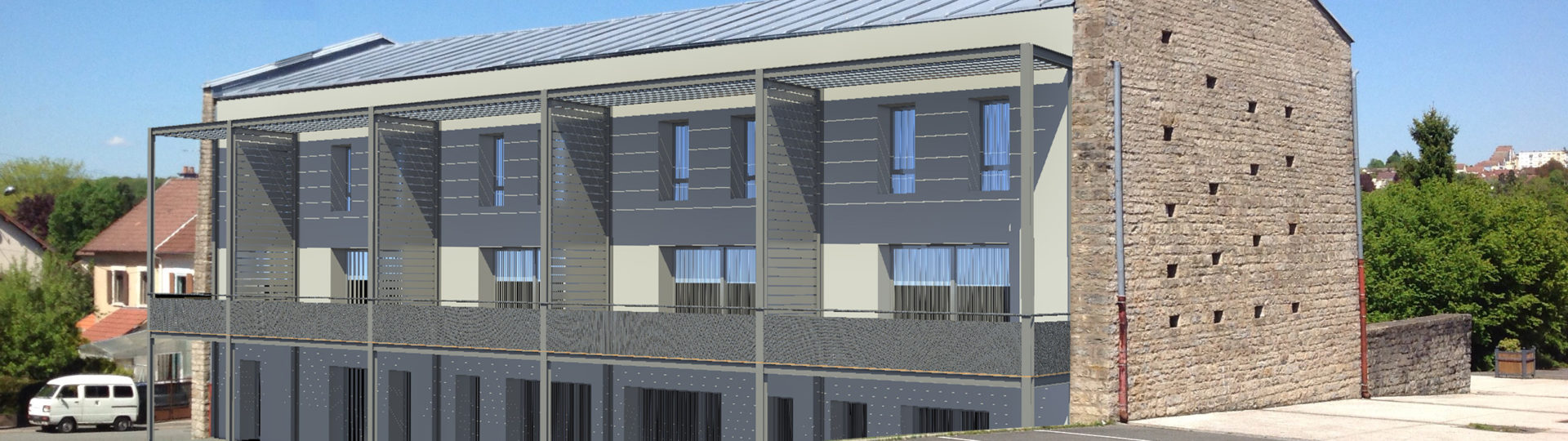 Reconversion d'une église en logements sociaux à Bethoncourt par Néolia