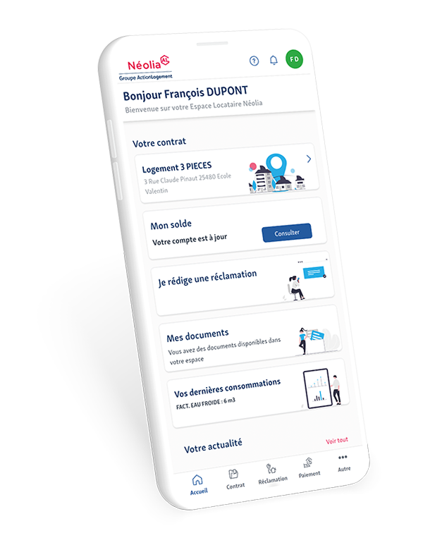 Mon agence en ligne Néolia - Smartphone
