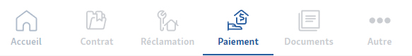 Menu paiement