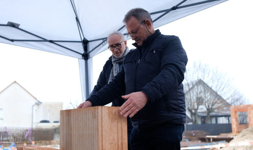 Pose de 1re pierre à Bessoncourt (90)