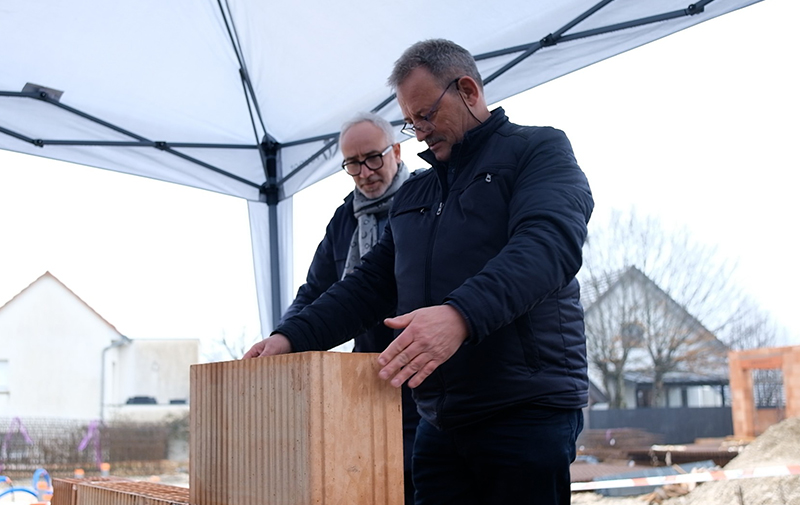 Pose de 1re pierre à Bessoncourt (90)