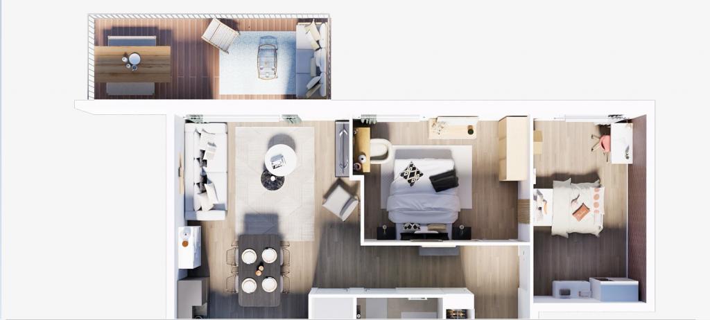 Appartement 3 pièces 62 m2